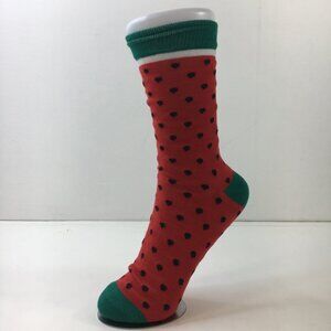 Your Missing Sock Unisex Watermelon-Themed Fun Novelty Crew Socks Green Red